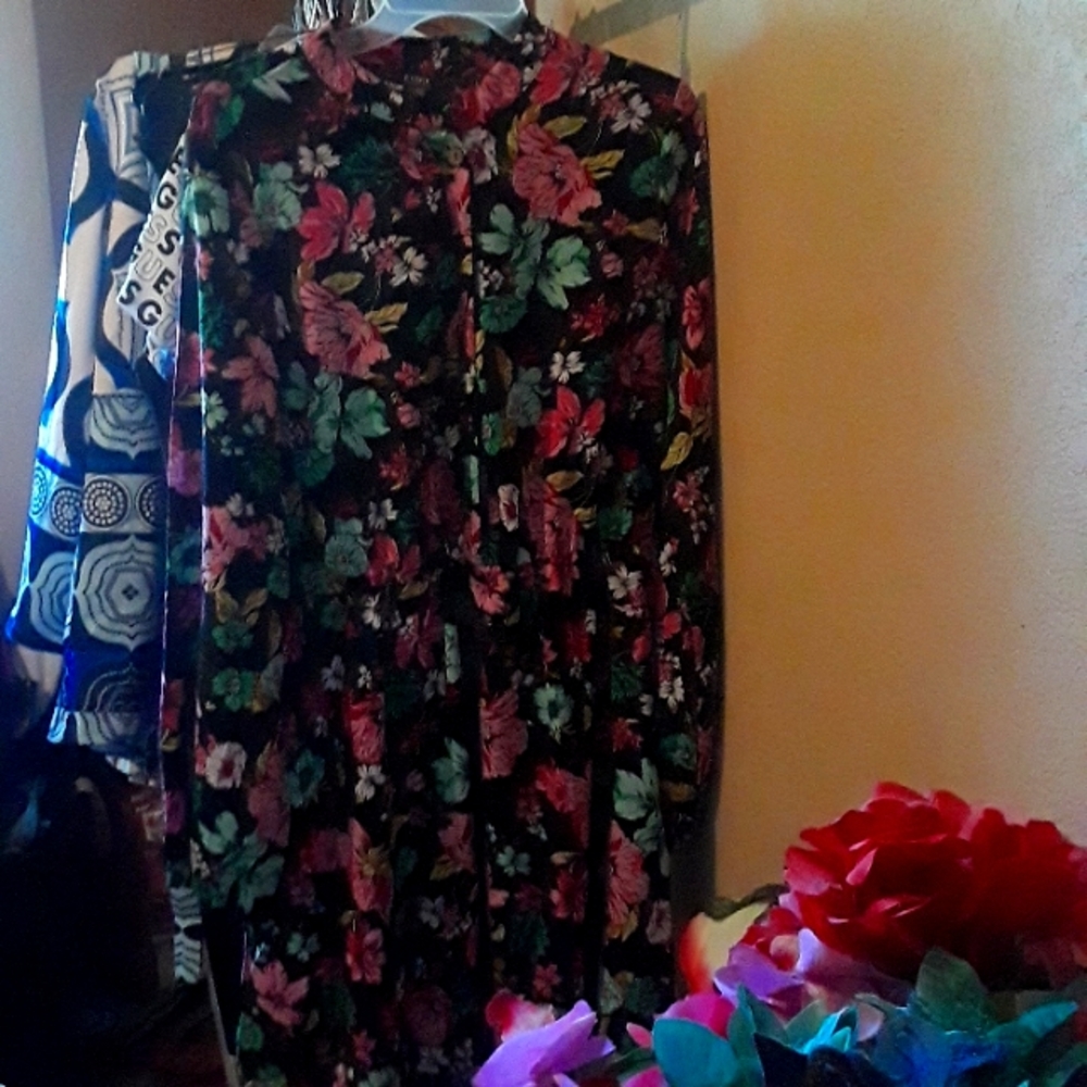 Shein floral flare dress